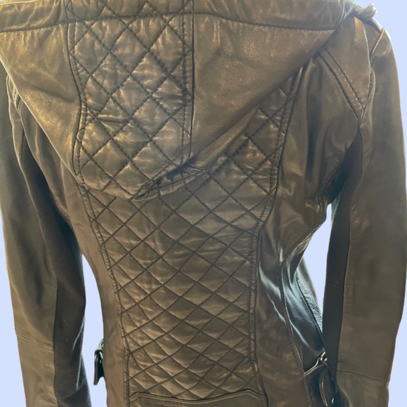 MICHAEL Michael Kors Black Leather Moto Jacket XS - Picture 3 of 7